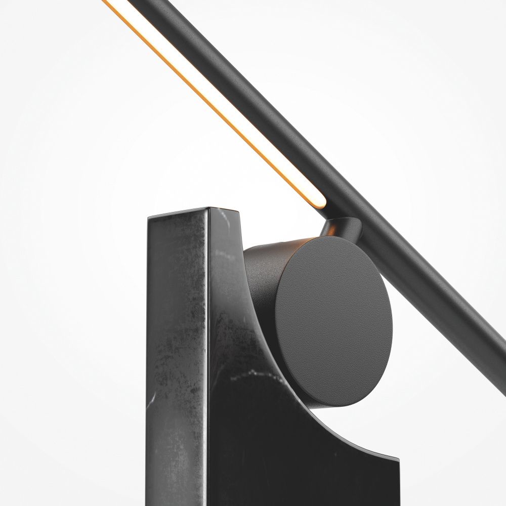 Настольная лампа 42,4*6,5*-27,1 см, *LED*9W, 3000K, Maytoni Monumento MOD467TL-L9B3K, Черный