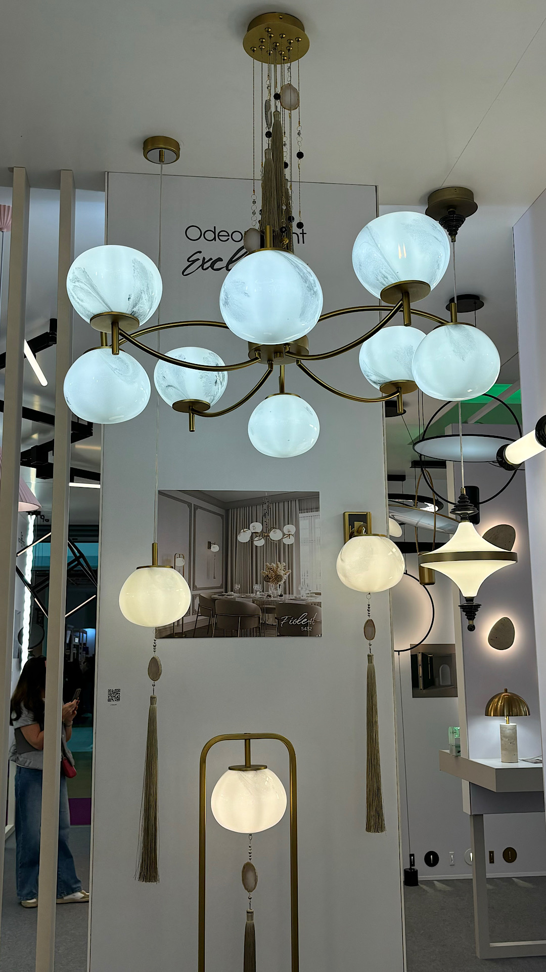 Люстра 8*E14*8*40W Odeon Light Fiolent 5432/8, античная бронза