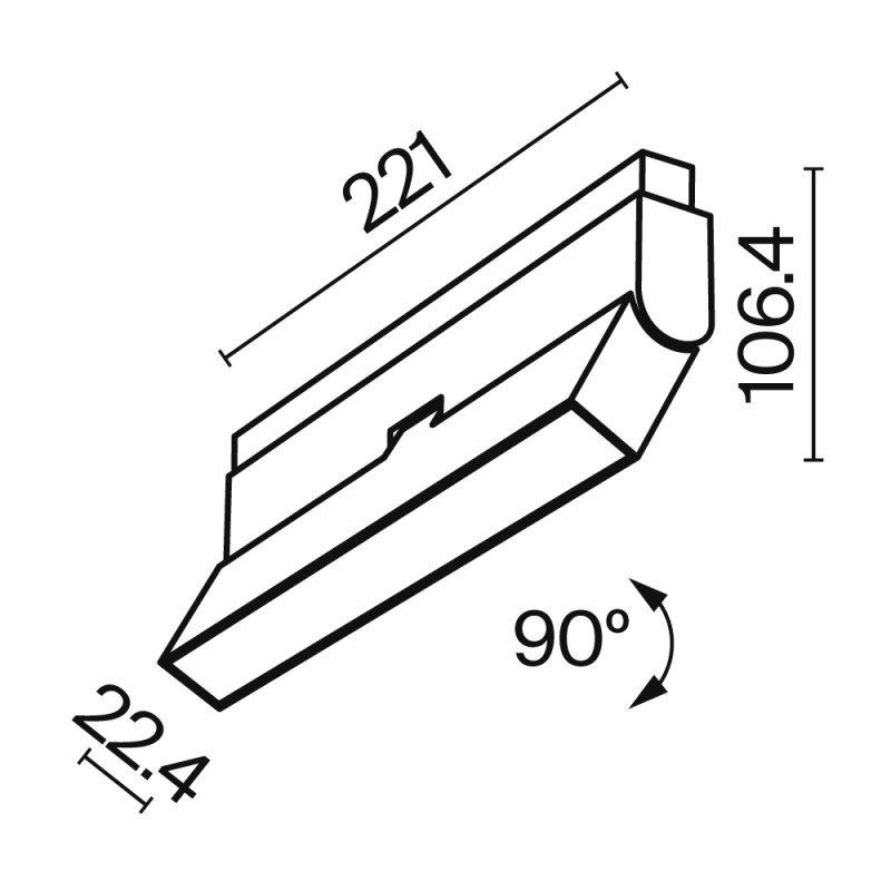 Трековый светильник Basis Exility 3000-6000K 12Вт 120° Dim Dali 10,8*2,3*22,1 см, LED*12W TR036-4-12WTW-DD-W Maytoni, Белый