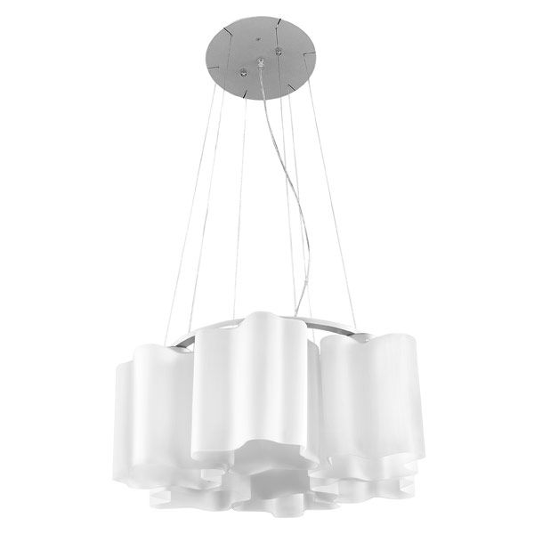 Люстра подвесная Lightstar Simple Light 802160 белая, диаметр 54 см