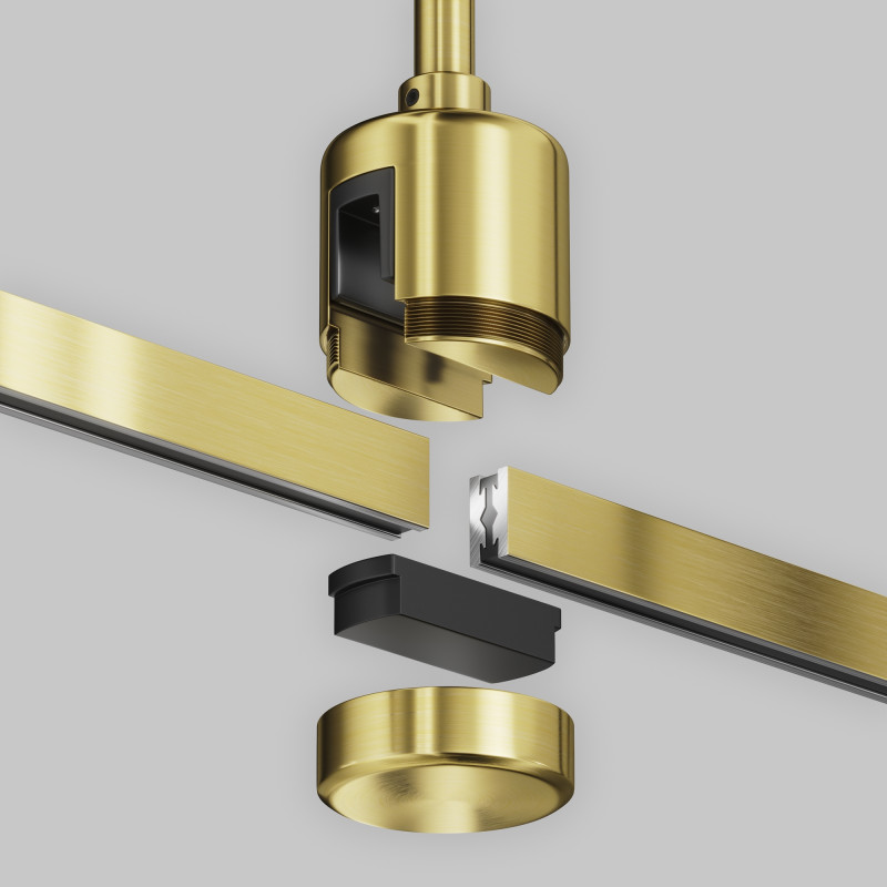 Подвесной комплект 4*4*12,4 см, Maytoni Technical Magnetic trаck system Flarity латунь TRA156C-IPC1-BS латунный