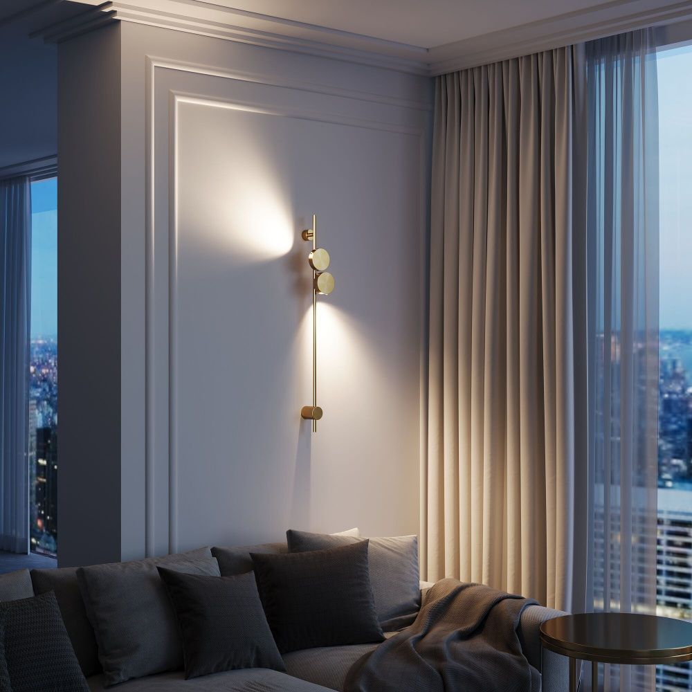 Cветильник настенный светодиодный 97 см, 5W, 4000K, Elektrostandard Illume, латунь