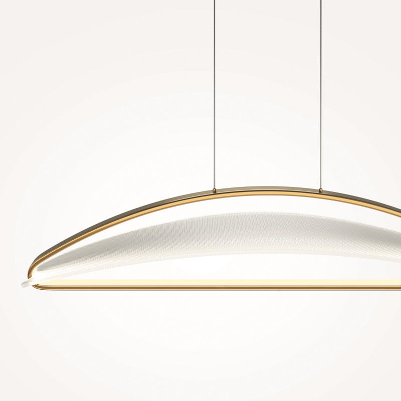Подвесной светильник 103*25*325 см, LED, 34W, 3000К, Maytoni Breeze MOD281PL-L34BS3K латунный