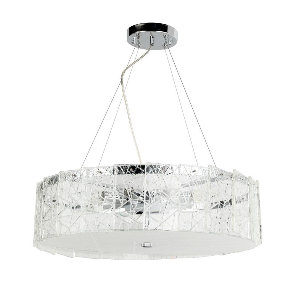 Подвесная люстра Arte Lamp Galatea A1222SP-8CC, диаметр 56 см, хром