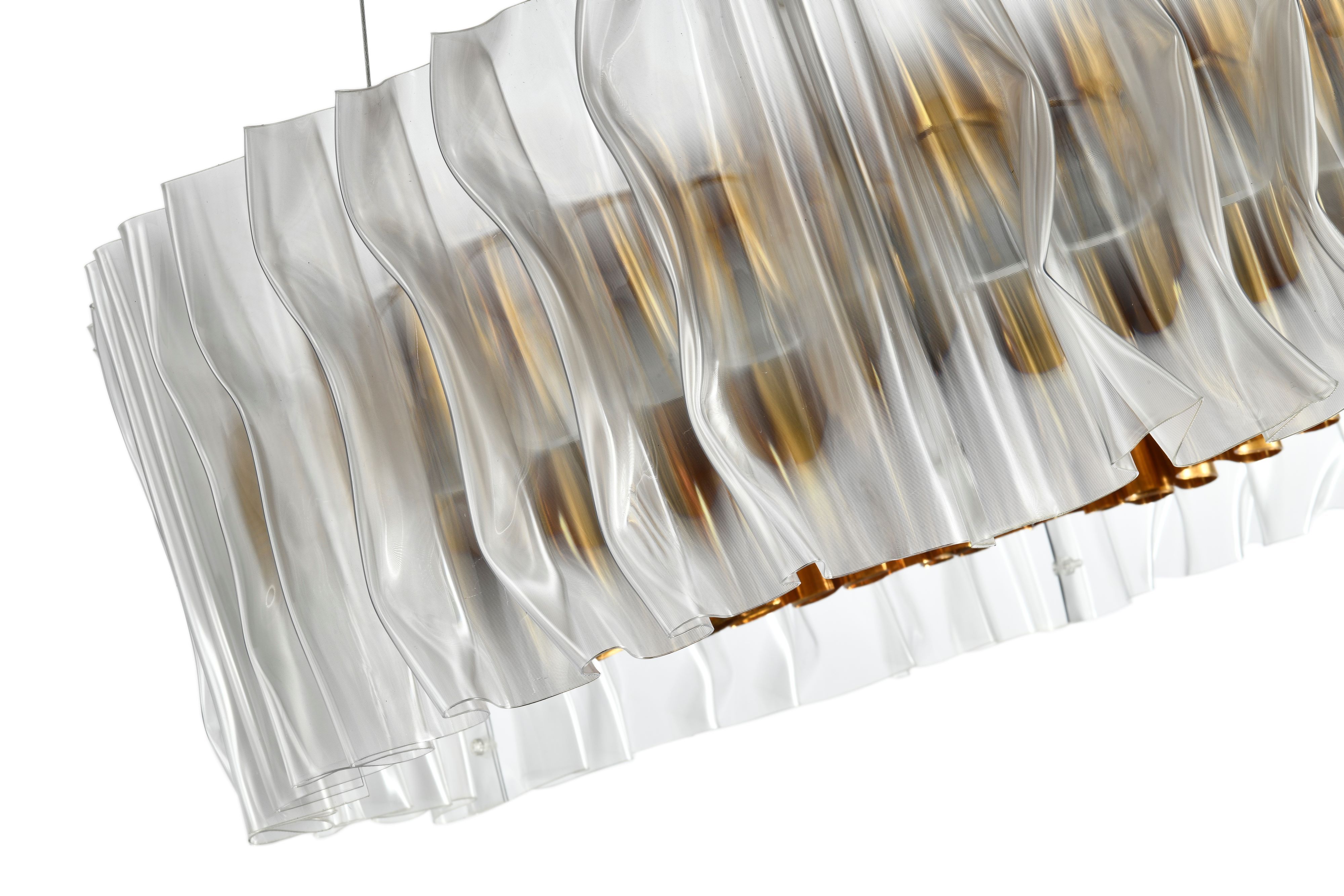 Светильник подвесной 58*20 см, LED 50W 4000K золото Zortes Dulana ZRS.1211.50