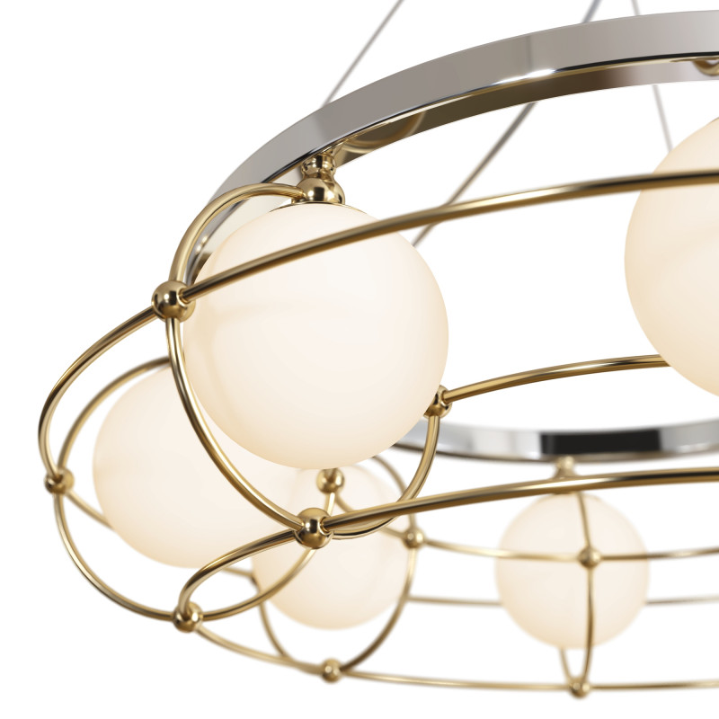 Светильник  58 см, Maytoni Carcass MOD312PL-08GCH, золото-хром