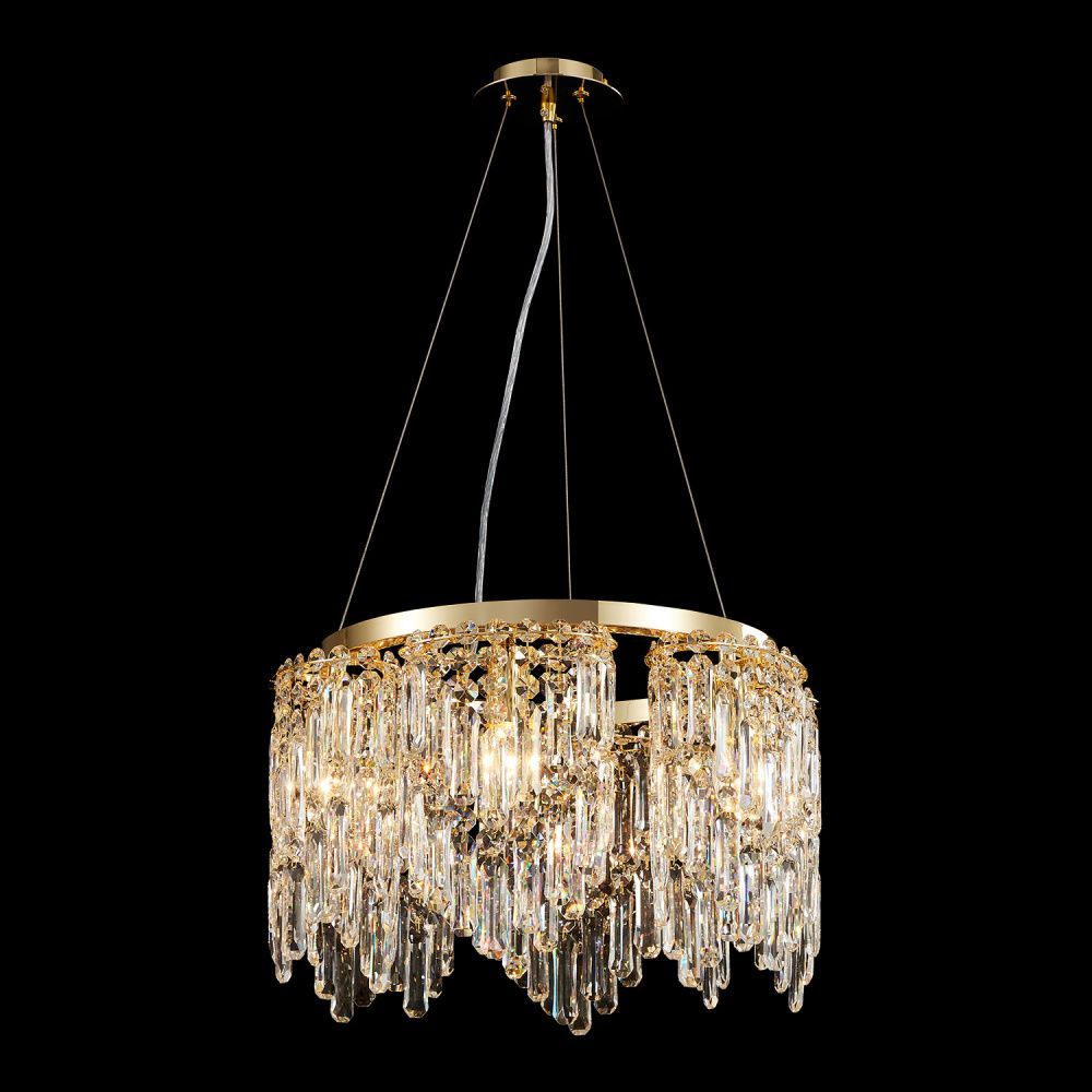 Люстра подвесная *50*55-120 см, 6*E14*9W, Lussole Presidio LSP-6042, блестящее золото