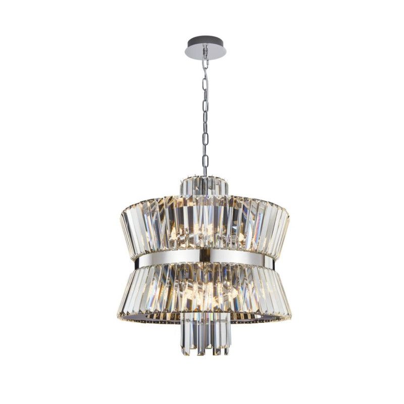 Подвесная люстра 54*54-150 см, 12*E14, 40W, Aployt Virzhiniya APL.781.03.12, хром