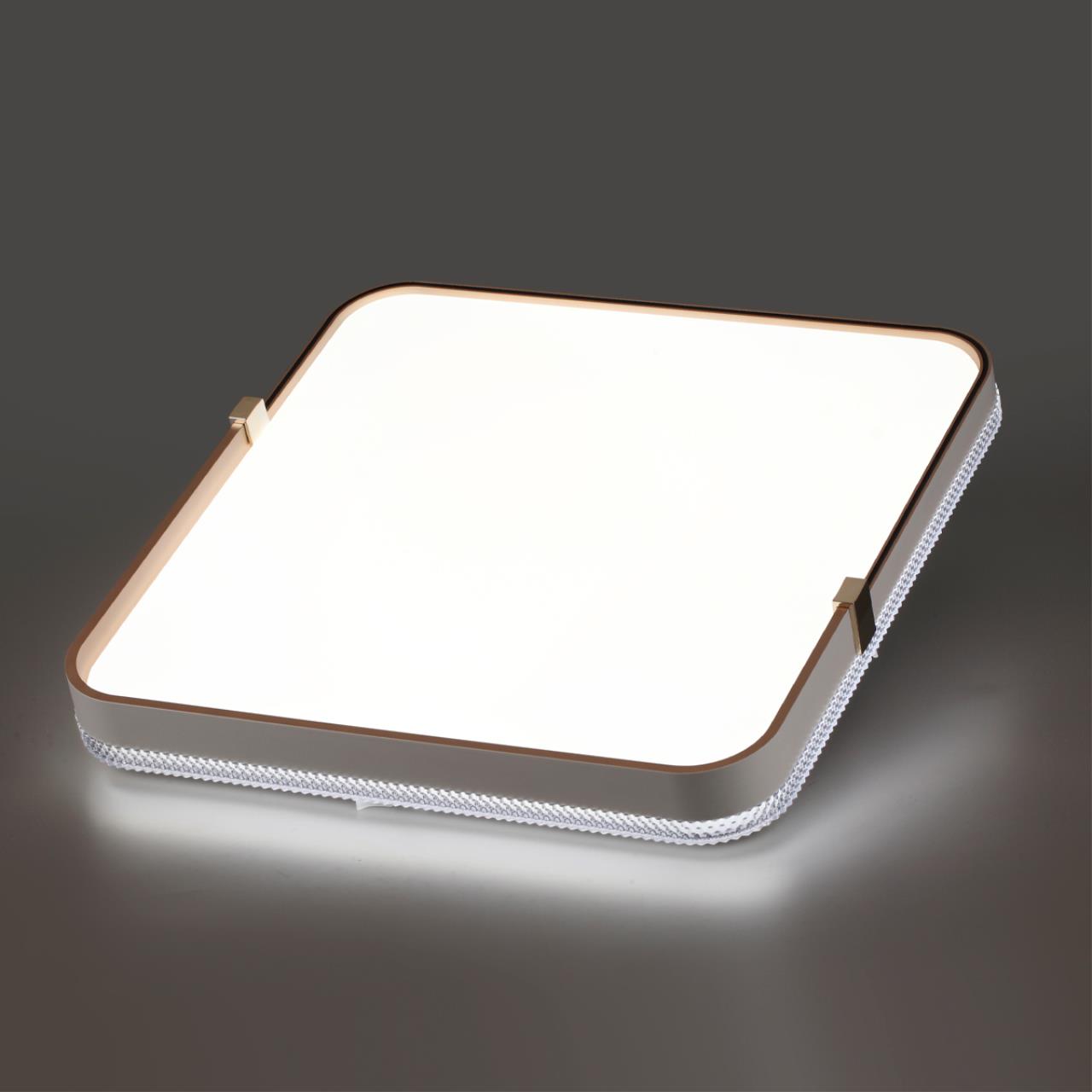 Светильник 49*48,5*7,3 см, LED 1*70W, 3000-6000 К, Sonex Olidi White 7680/EL, белый/золотой