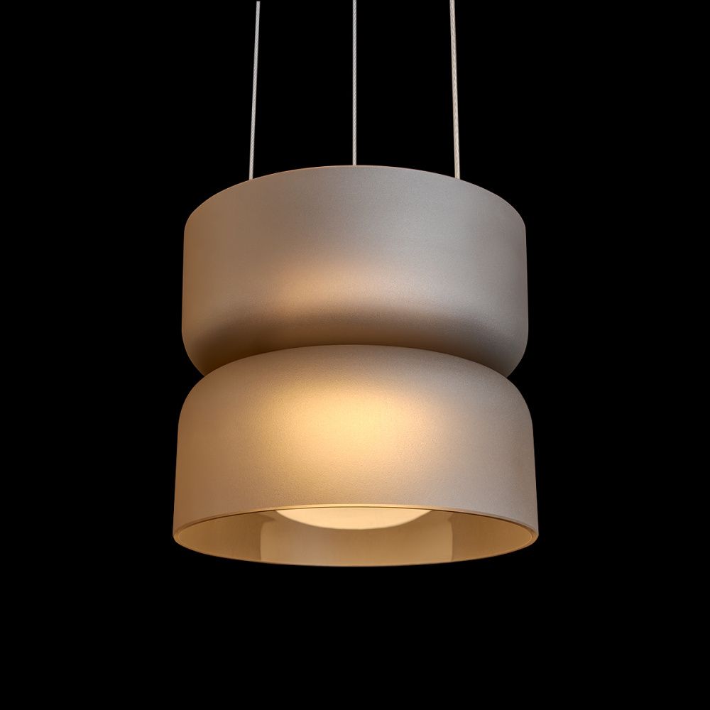 Подвесной светильник 17 см, 12W, 3000K, LOFT IT Totem 10466/2P Smoke matte, белый-дымчатый матовый