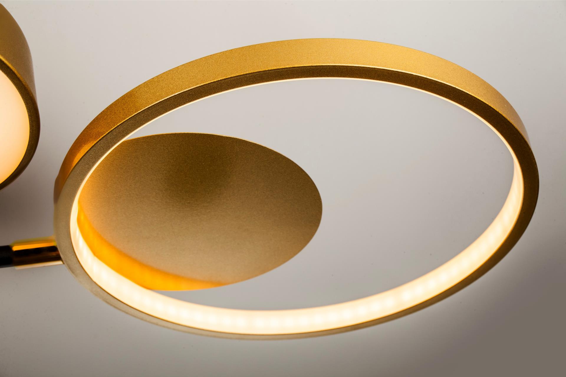 Светильник 100*100*20 см, LED 50W, 3000 / 6500К, Золото LED4U L2500-6