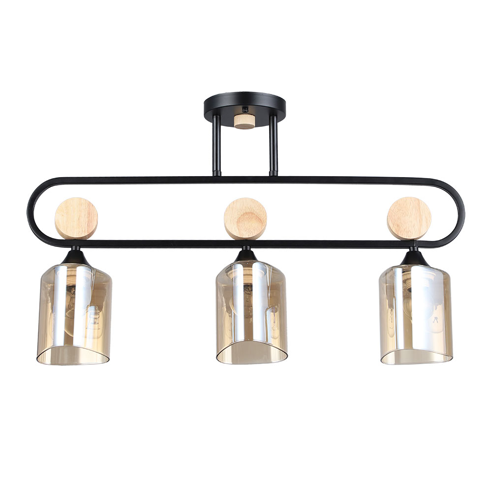 Люстра 37*62*15 см, 3*E27, 60W, Arte Lamp Glamore A5076PL-3BK, Черный