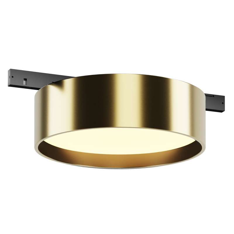 Трековый светильник 11,3*3,4 см, LED 12W 3000K Maytoni Technical Accessories for tracks Levity Zon TR189-1-12W3K-BBS черный и Латунь