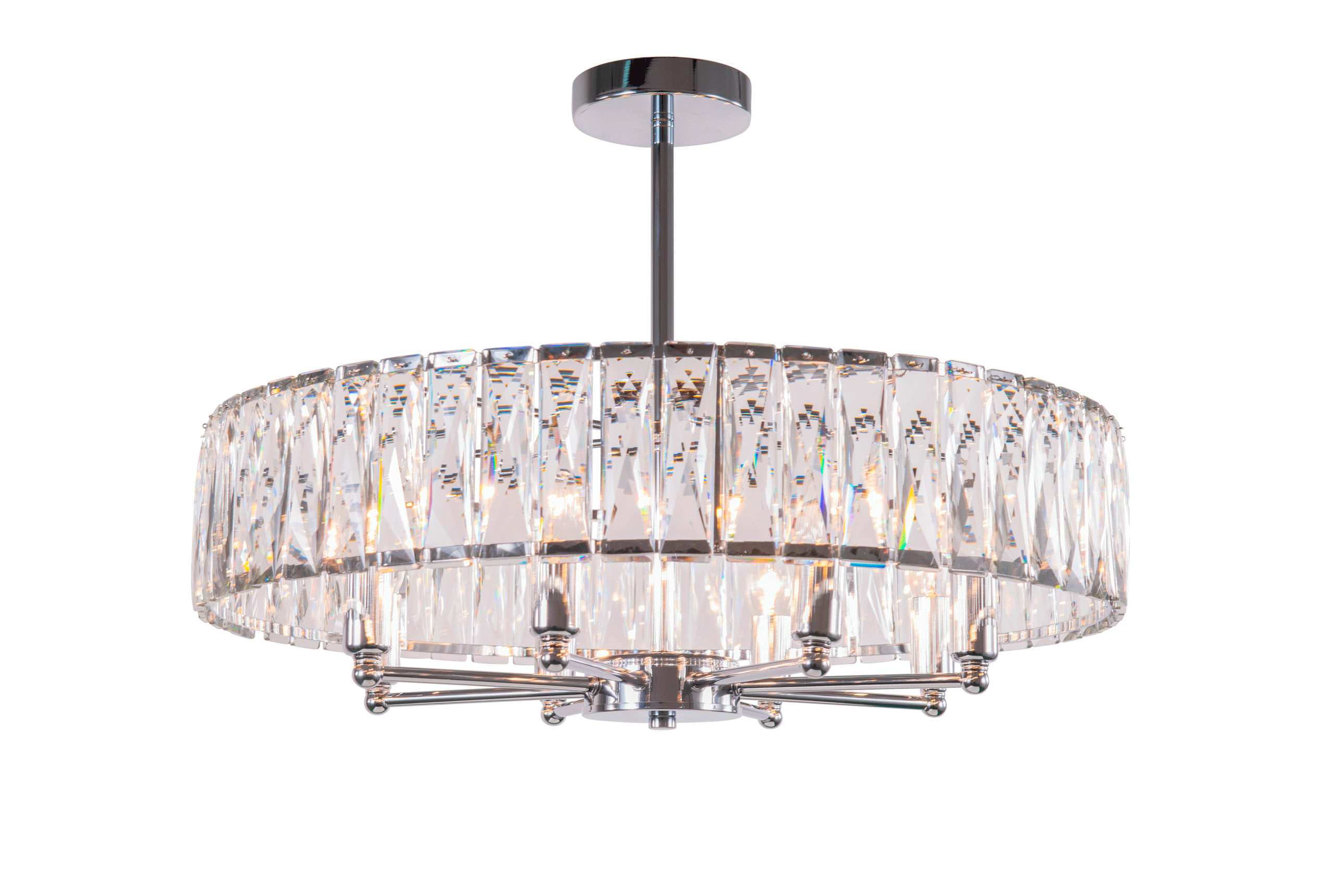 Люстра 600*450, 8*E14, 40W NewRgy Cristallo 2432R/8A CHR+CL, CHR+CL