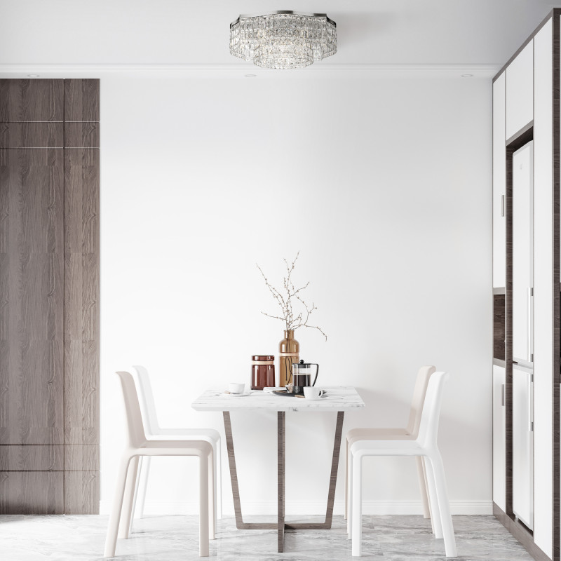 Потолочная люстра Maytoni Dune DIA005CL-10CH, диаметр 60 см, хром-хрусталь