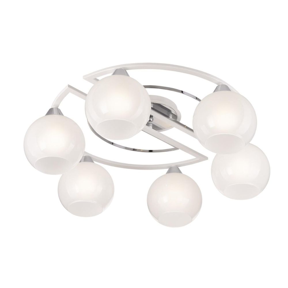 Потолочная люстра Citilux Отто CL121160, диаметр 63 см, белый-хром