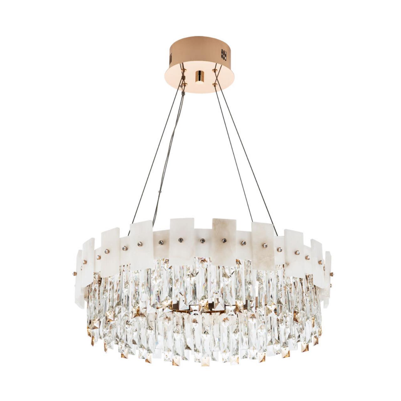 Подвесная люстра 60*50/100 см, LED 43W MODELUX premium ML.6980.600P GD золото