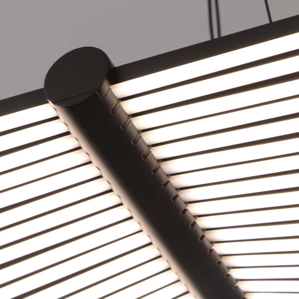 Подвесная люстра 27*150 см, 2*LED, 60W, 4000K, Favourite Vingar 4381-2P, чернный матовый