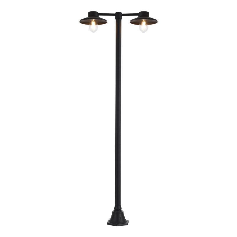 Садово-парковый светильник 81,5*29,2*218,5 см, 2*E27*60W, ST-Luce BASKO SL9542.705.02, серый