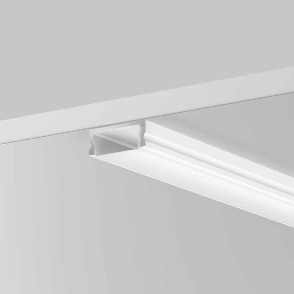 Алюминиевый профиль накладной 15x6 (Белый, 2 м), ALM-001-W-2M 631004, 200*2*1 см, Maytoni  631004, Белый