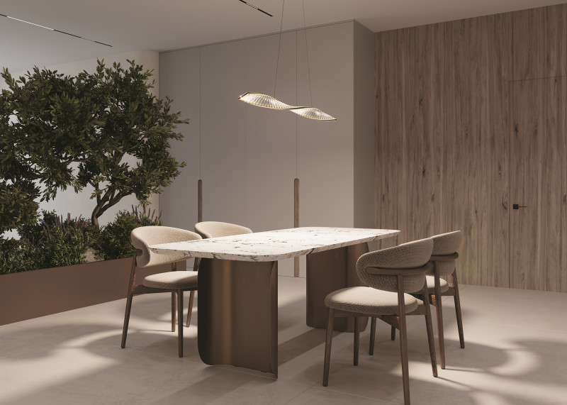 Подвесной светильник 120*8*311,1 см, LED, 36W, 3000К, Maytoni Krone P097PL-L36BS3K латунный