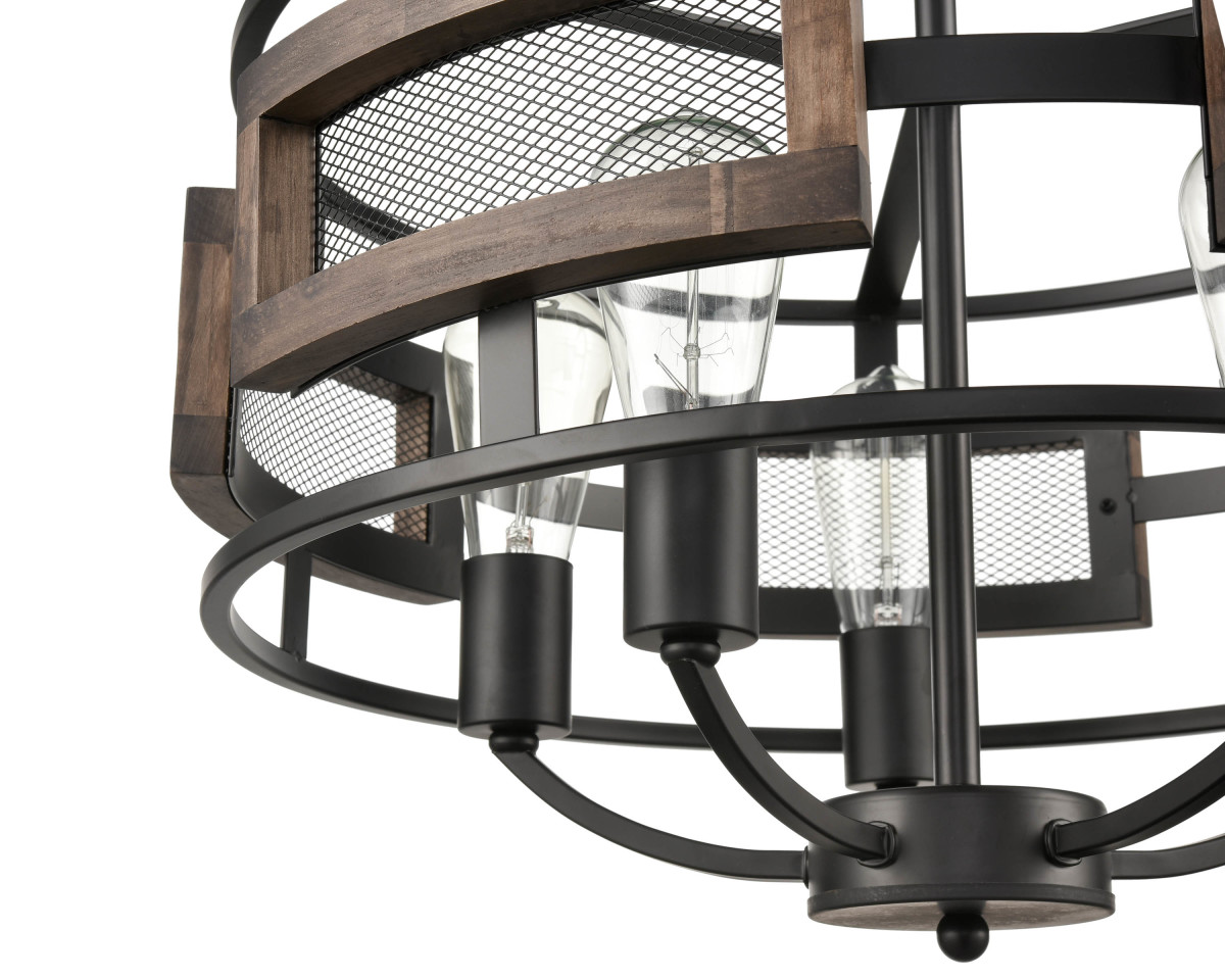 Подвесная люстра  53*130 см, 5*E27 черный Vele Luce Legion VL6272P05