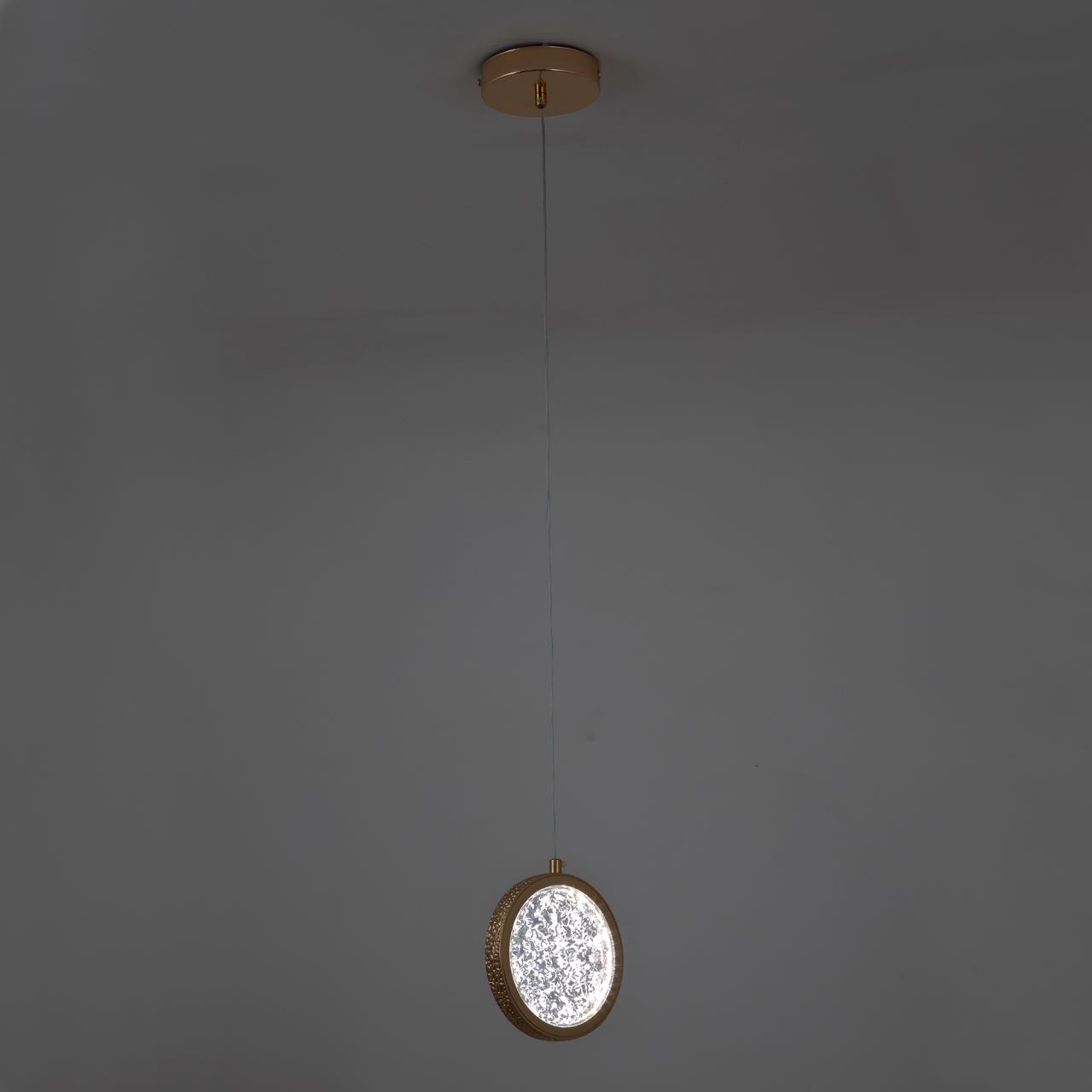 Подвесной светильник 15*2,5*100 см, LED 7W, 4000K, Золото LED4U L7108-150 GD