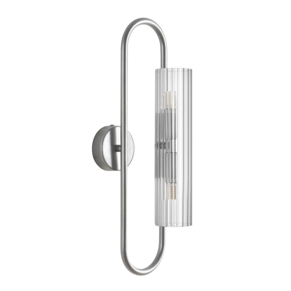 Бра 17,6*10*-46,5 см, 2*G9*20W, Lumion TORONTO 8258/2W, серебро, прозрачный