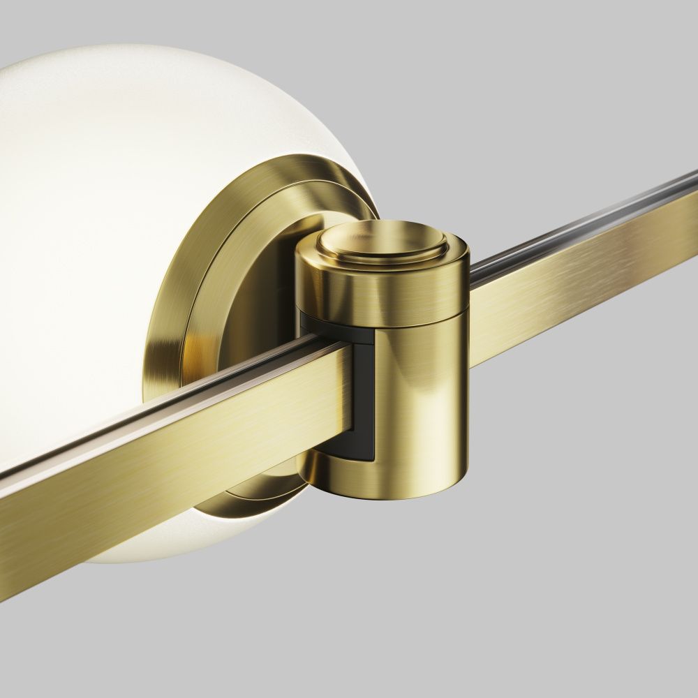 Трековый светильник 12,4*10*-10 см, *LED*5W, 4000K, Maytoni Technical Luna TR229-1-5W4K-BS, Латунь