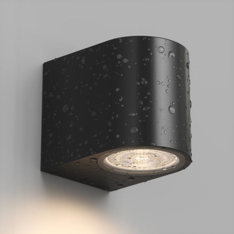 Бра 7,8*6,8*9,2- см, 1*GU10*15W, K, Denkirs NARVIK DK9790-BK, черный алюминий