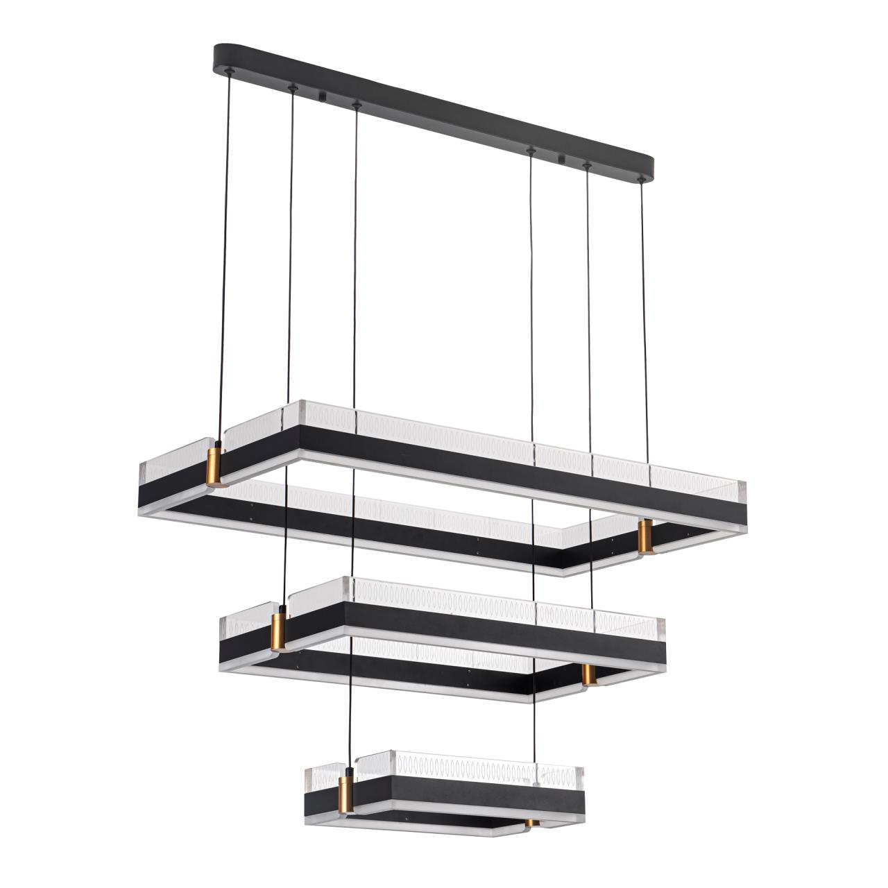 Подвесной светильник 70*40*150 см, LED 103W, 3000 / 6000K, Черный LED4U L7800-700 BK