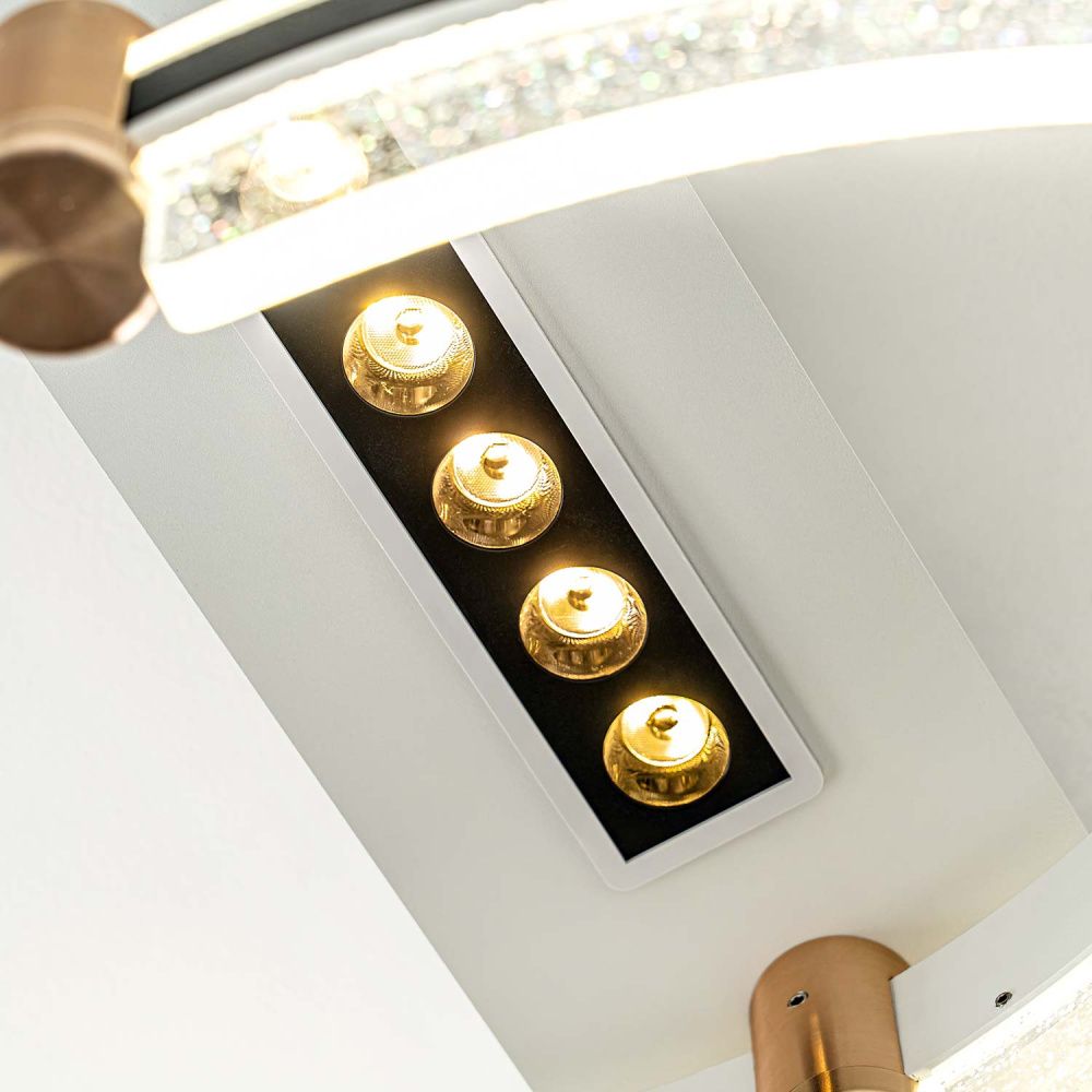 Потолочный светильник 88*50*21- см, *LED*177W, 3000-6000K, MODELIGHT  MDL.1058.880CL WH, Черный, Золото, Белый