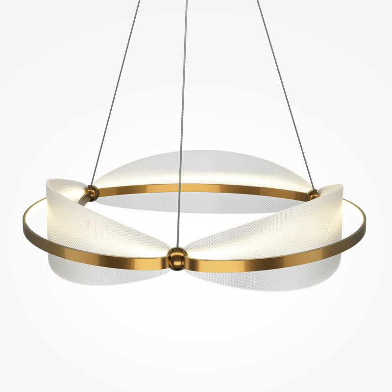 Подвесная люстра 60*60*318 см, LED, 45W, 3000К, Maytoni Breeze MOD281PL-L45BS3K латунный
