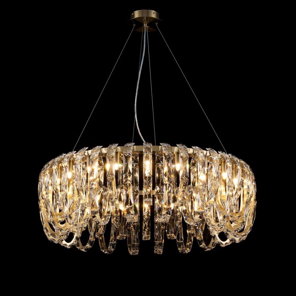 Люстра Ø800 x H280 (1200), мм, 20 x 15W (300W), BRONZE (Бронза) NewRgy NW087-ф800*H280(1200) BRONZE
