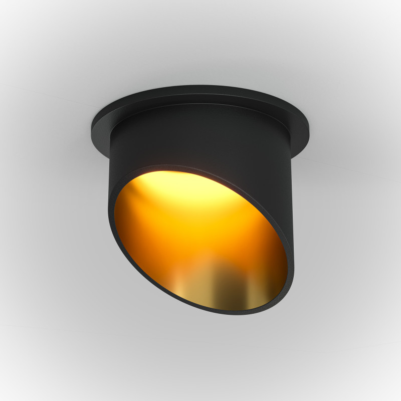 Светильник 7 см, Technical DL044-01-GU10-B, черный-золото