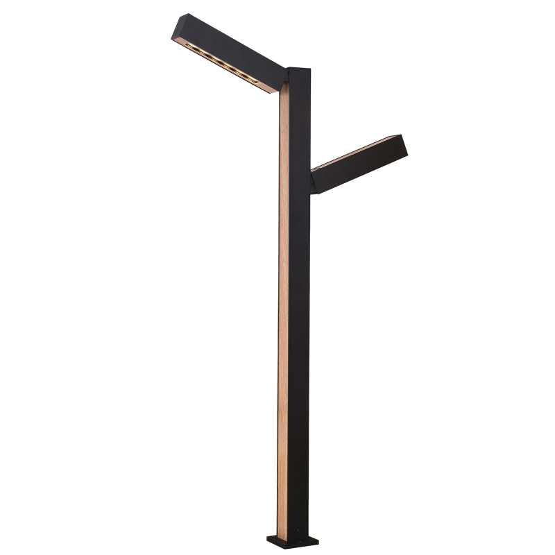 Садово-парковый светильник 49*10*91 см, 1*LED, 12W, 3000К, Favourite Stolpe 4388-2F черный