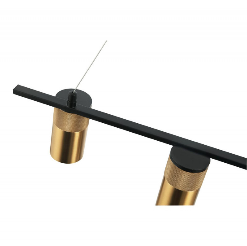 Подвесная люстра Favourite Topper 2825-4P, L710*W100*H140/1140, Каркас черного цвета, плафоны черного и золотого цвета
