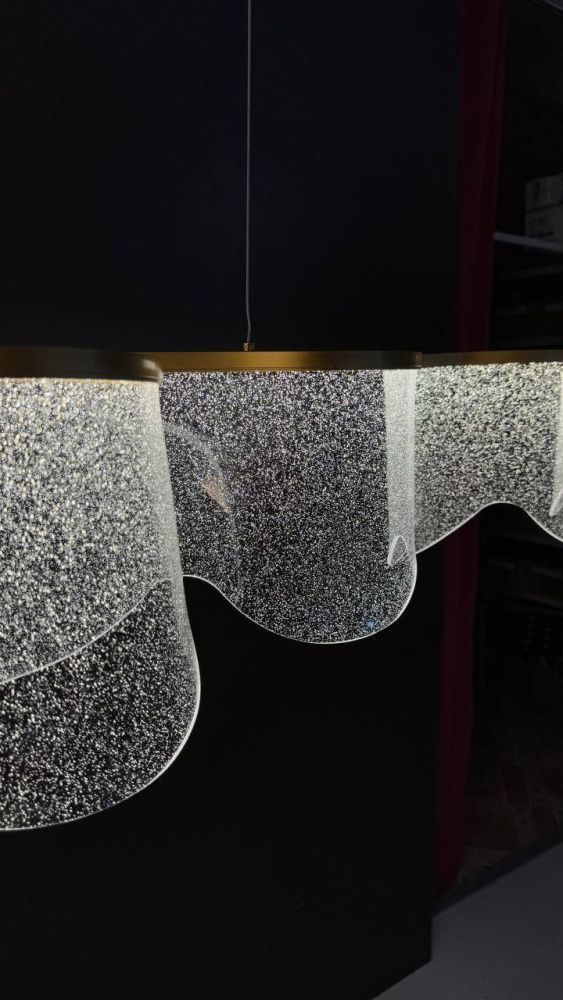 Люстра подвесная 19*120*60-110 см, 30W, 3500K, 6 м2 Aployt Olga APL.081.03.30 золото