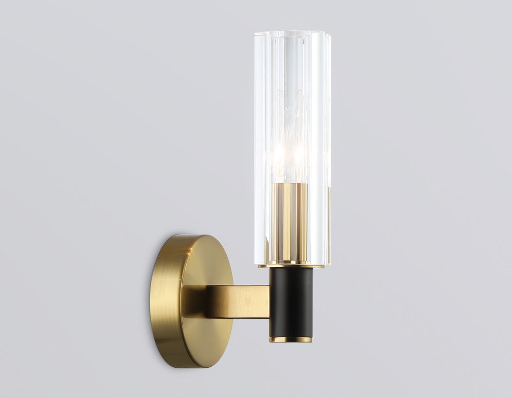 Бра 12*10*25- см, 1*E14*40W, K, Ambrella Light High Light LH55517, черный, латунь