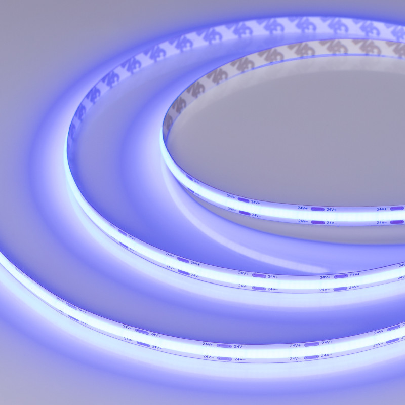 Лента COB-X544-8mm 24V Blue (11.5 W/m, IP20, CSP, 5m), Arlight 032175(2). Цена указана за 5 метров. Продается кратно 5 метрам.