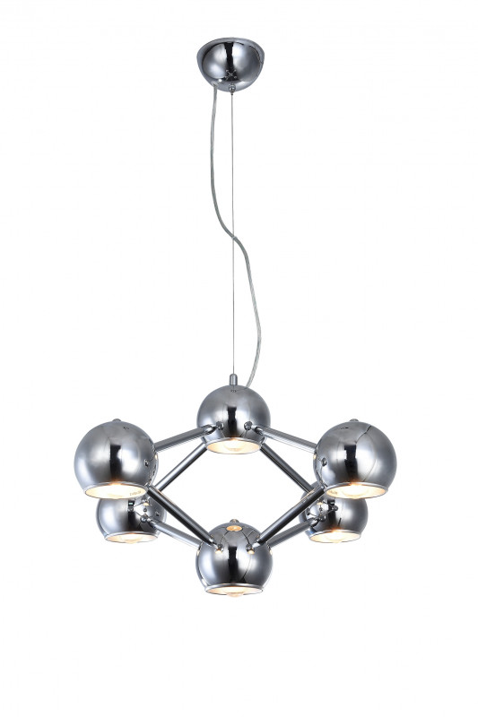 Подвесная люстра  61*160 см, 6*E14 хром, серебро Vele Luce Azore VL5173P06