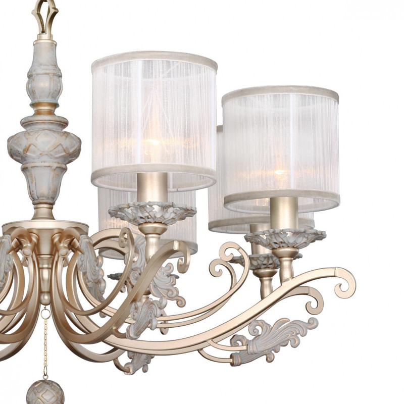 Подвесная люстра Favourite Seraphima 2307-8P, D735*H490/1590, перламутровое золото и светло-серый