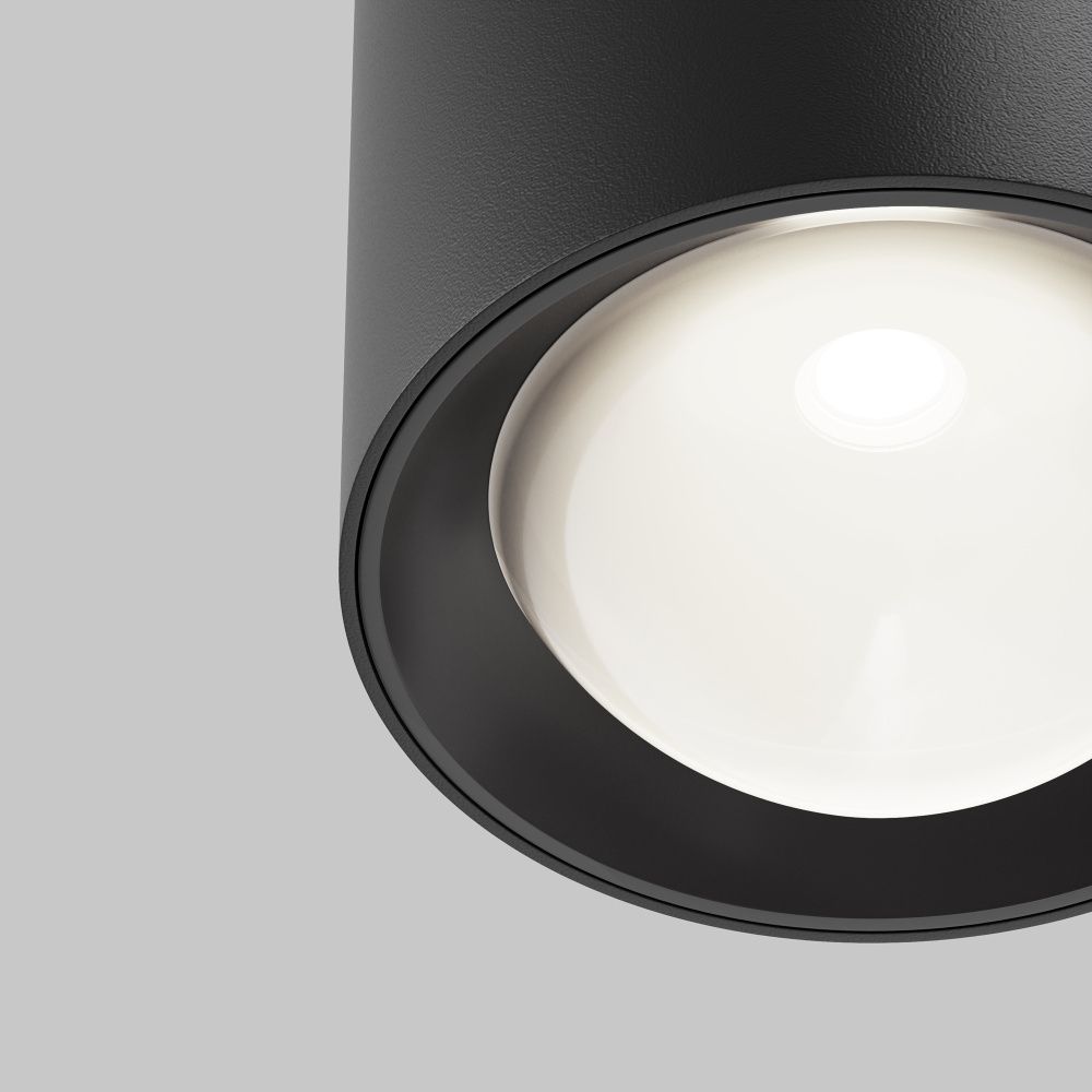 Потолочный светильник 7,5 см, LED*15W, 4000K, Maytoni Lens 70° C217CL-15W4K-B, Черный