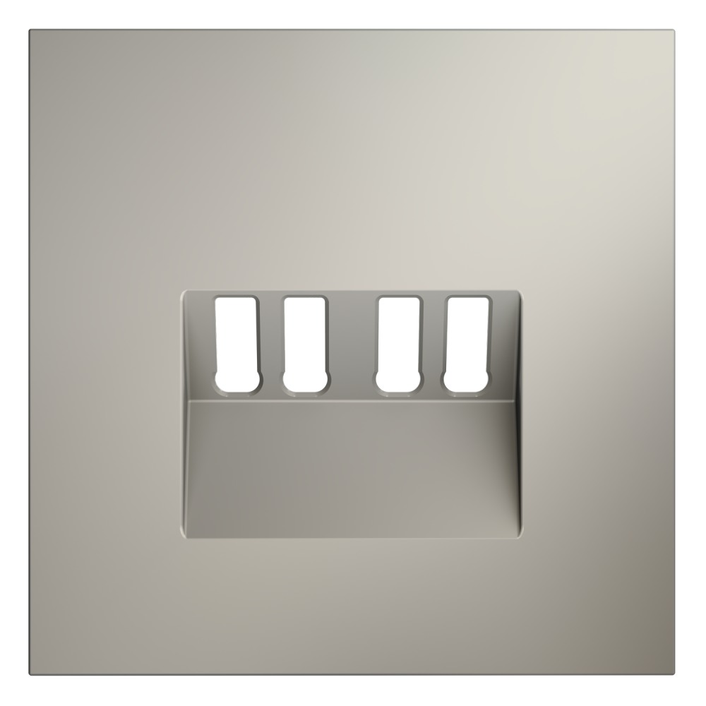 Накладка для розетки акустической 4-местной , кашемир Voltum S70 VLS001503, Пластик Soft touch