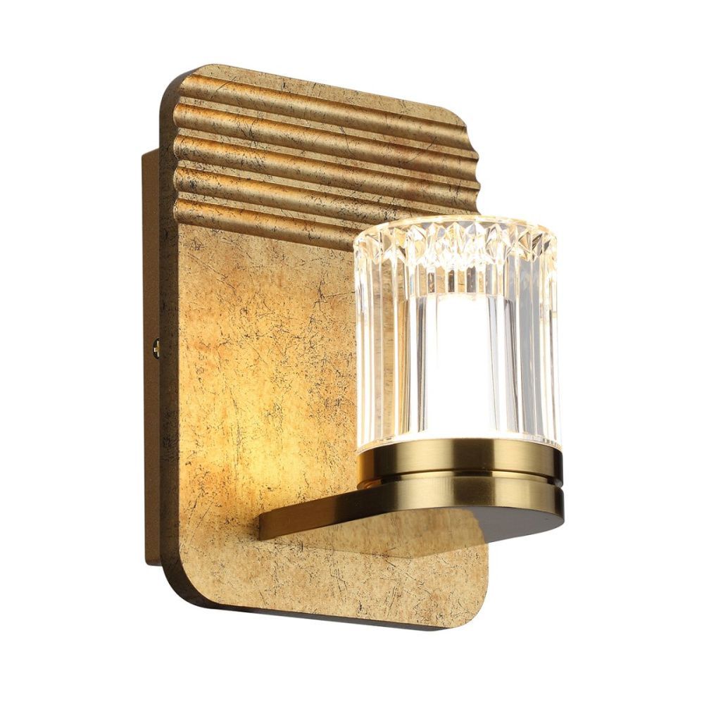 Настенный светильник 15 см, 6W, 4000K, Indigo Rilievo 14032/A/1W Gold V000197L, золото