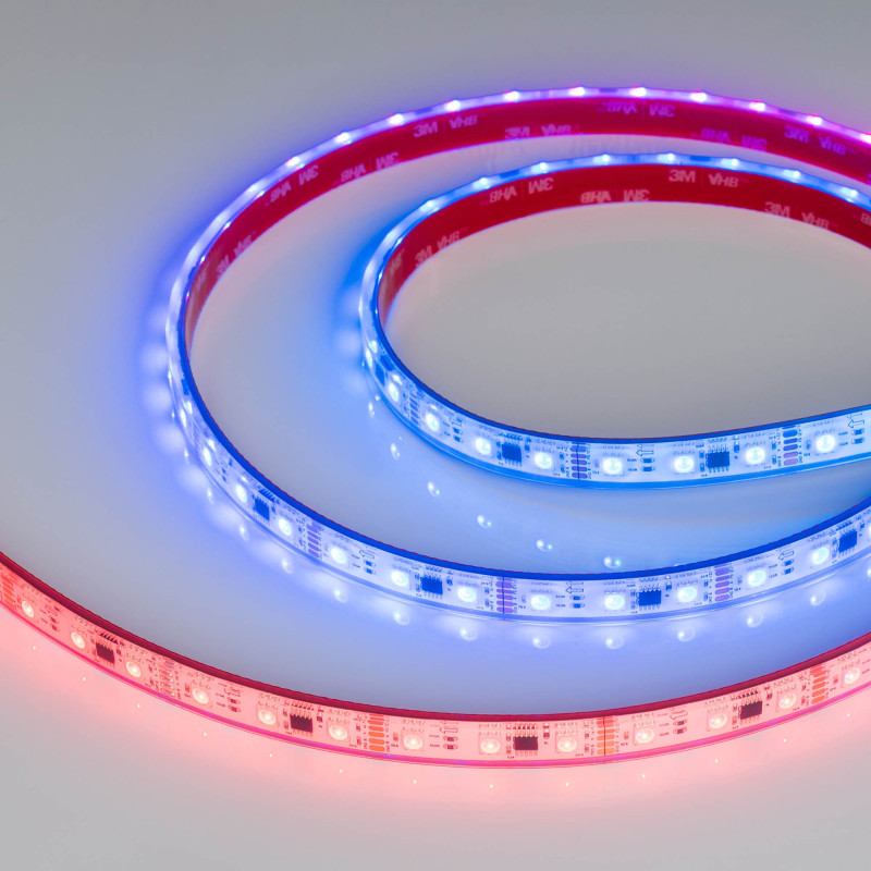 Лента герметичная DMX-PS-B60-12mm 12V RGB-PX3 (14 W/m, IP67, 5060, 5m), Arlight 039605. Цена указана за 5 метров. Продается кратно 5 метрам.