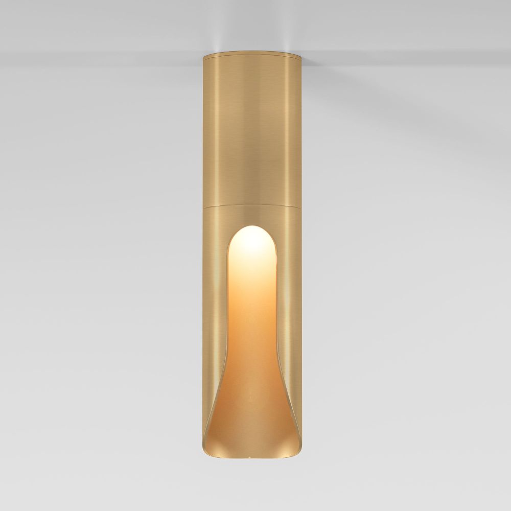 Потолочный акцентный светильник 4*4*16 см, LED, 7W, 4000K, Elektrostandard Apex 25113/LED, латунь