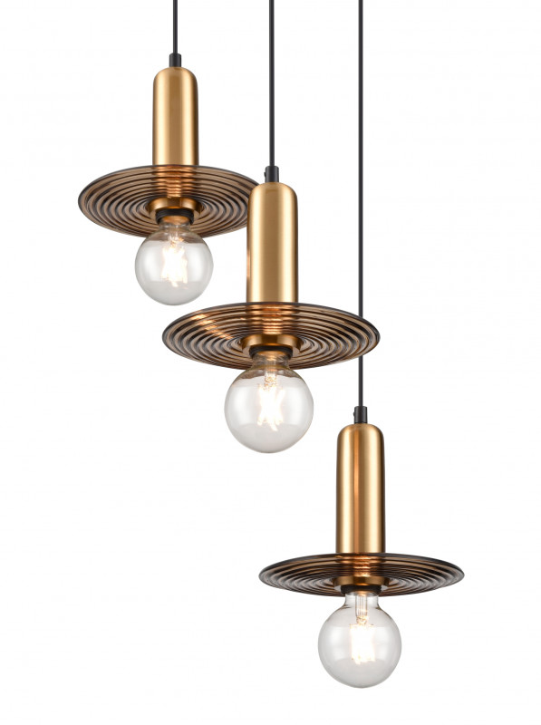 Подвесной светильник  40*172 см, 3*E27 черный, золото Vele Luce Gustoso VL5892P13