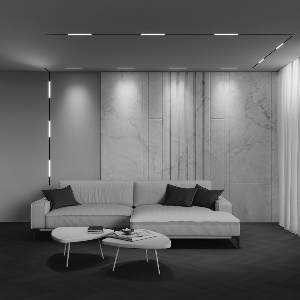 Трековый светильник Basis Exility X 4000K 6Вт 120° 33*1*-1 см, *LED*6W, 330K, Maytoni Technical  TR240-2-6W4K-B, Черный