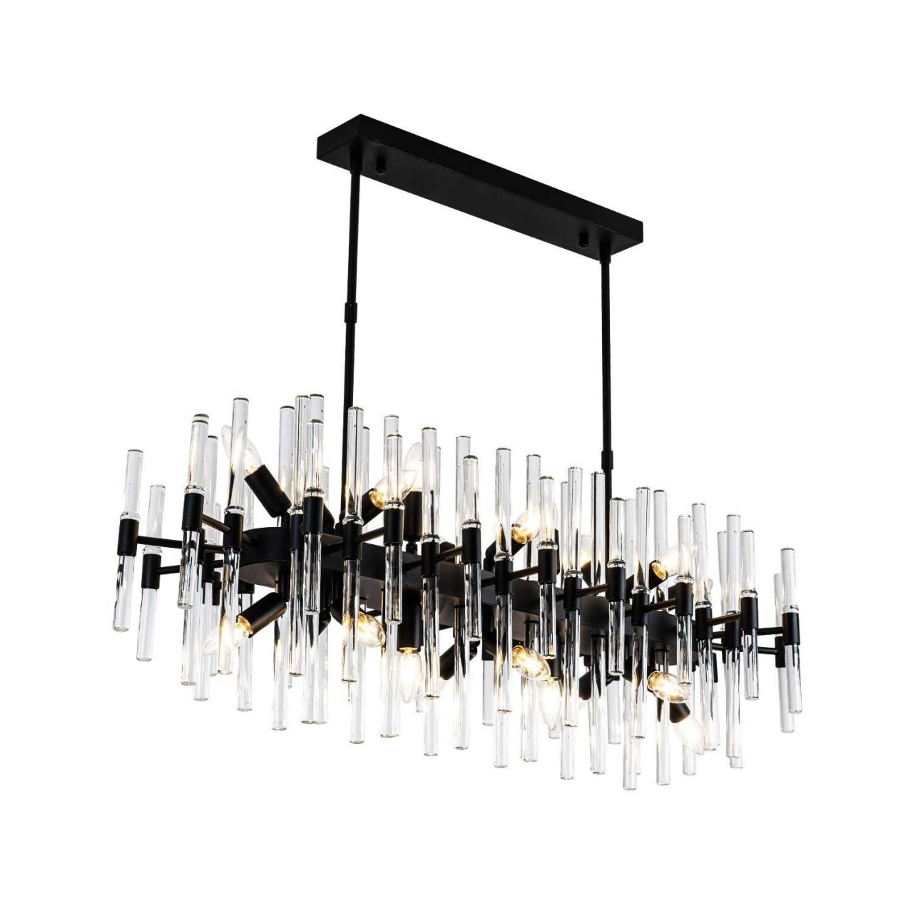 Подвесная люстра 40*100*50/79 см, 20*Е14 MODELUX ML.9011.20 BK черный матовый